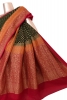 Double Contrast Handloom Banarasi Georgette Silk Saree